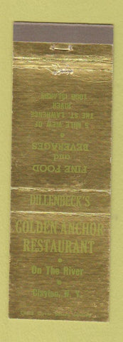 Matchbook Cover - Golden Anchor Restaurant Clayton NY WEAR