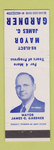 Matchbook Cover - Mayor James Gardner Election