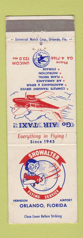 Matchbook Cover - Showalter Air Taxi Flying Service Orlando FL