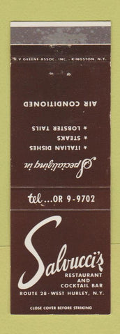 Matchbook Cover - Salvucci's Restaurant West Hurley NY
