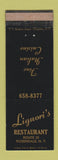 Matchbook Cover - Liquori's Restaurant Rosendale NY WEAR Italian