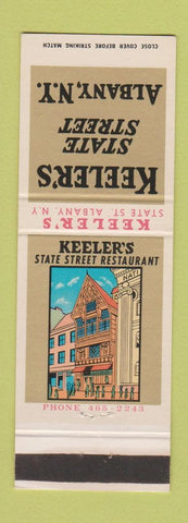 Matchbook Cover - Keeler's Restaurant Albany NY