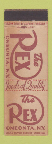 Matchbook Cover - The Rex Oneonta NY WEAR