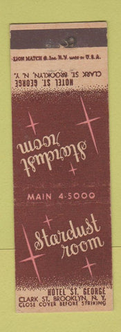 Matchbook Cover - Hotel St George Brooklyn NY Stardust Room WEAR