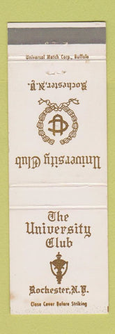 Matchbook Cover - University Club Rochester NY
