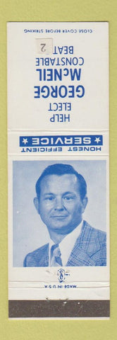 Matchbook Cover - George McNeil Constable Election