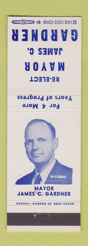 Matchbook Cover - Mayor James Gardner Election