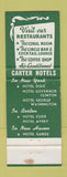 Matchbook Cover - Hotel Governor Clinton New York City