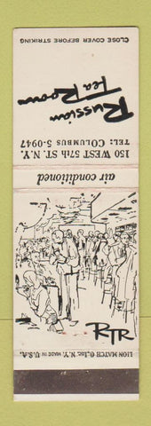 Matchbook Cover - Russian Tea Room New York City