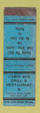 Matchbook Cover - Cabin Bar Grill Restaurant New York City WORN