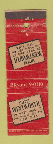 Matchbook Cover - Hotel Wentworth New York City WEAR