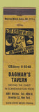 Matchbook Cover - Dagmar's Tavern Brooklyn NY WEAR