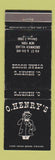 Matchbook Cover - O'Henry's Steak House Greenwich Vilalge New York City WEAR