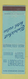 Matchbook Cover - Hotel Langwell Elmira NY