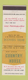 Matchbook Cover - Country Hotel Hotel Syracuse NY WEAR
