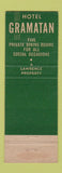 Matchbook Cover - Hotel Gramatan Bronxville NY
