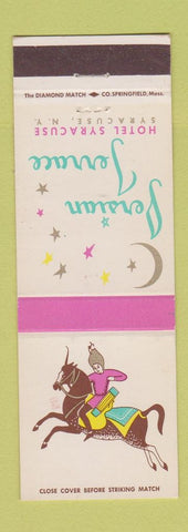 Matchbook Cover - Hotel Syracuse Persian Terrace NY #2