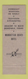 Matchbook Cover - Manhattan Beach Hotel Brooklyn NY