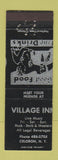 Matchbook Cover - Village Inn Celoron NY MISCUT