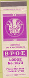 Matchbook Cover - Matchbook Cover Elks Club Tooele UT