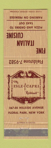 Matchbook Cover - Island of Capri Italian Restaurant Floral Park NY