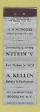 Matchbook Cover - A Kullen Bakery Restaurant Brooklyn NY