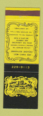 Matchbook Cover - The Kitchen Hyde Park NY