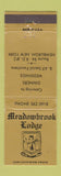 Matchbook Cover - Meadowbrook Lodge Newburgh NY WEAR