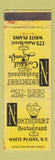 Matchbook Cover - Northcourt Restaurant White Plains NY WORN