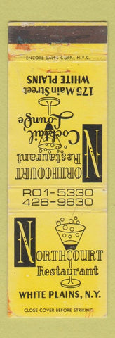 Matchbook Cover - Northcourt Restaurant White Plains NY WORN