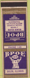 Matchbook Cover - Matchbook Cover Elks Club Salem IL