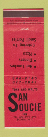 Matchbook Cover - San Soucie Inn Scotia NY