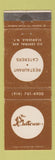 Matchbook Cover - The Plateau Restaurant Scarsdale NY