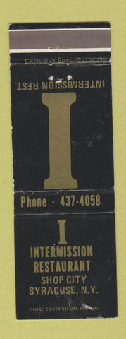 Matchbook Cover - Intermission Restaurant Syracuse NY