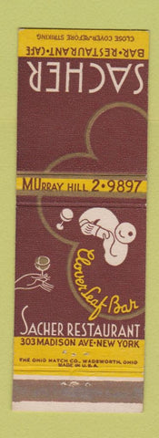 Matchbook Cover - Sacher Bar Restaurant Cafe New York City