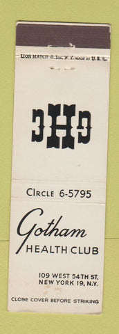 Matchbook Cover - Gotham Health Club New York City