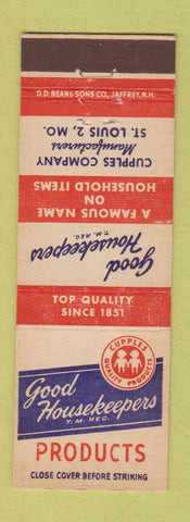 Matchbook Cover - Good Housekeepers Products St Louis MO Cupples
