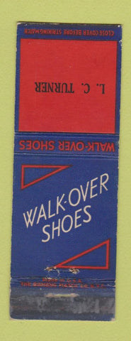 Matchbook Cover - Walk Over Shoes LC Turner WORN TAPED
