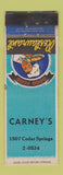 Matchbook Cover - Carney's restaurant