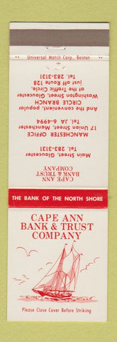Matchbook Cover - Cape Ann Bank and Trust Gloucester Manchester MA