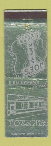 Matchbook Cover - Joe's Steak House Birmingham AL