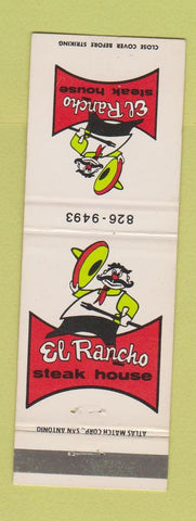 Matchbook Cover - El Rancho Steak House San Antonio TX