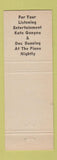 Matchbook Cover - The Grotto Syracuse NY