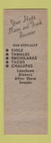 Matchbook Cover - Chile Bowl Mexican Food Louisville KY