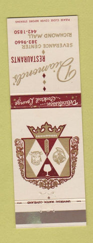 Matchbook Cover - Diamond's Restaurants Cleveland? OH