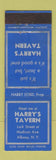 Matchbook Cover - Harry's Tavern Albany NY