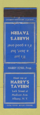 Matchbook Cover - Harry's Tavern Albany NY