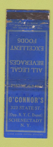 Matchbook Cover - O'Connor's Restaurant Schenectady NY WORN
