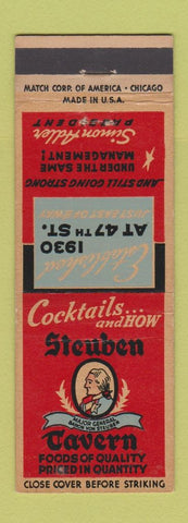 Matchbook Cover - Steuben Tavern New York City