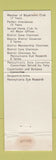 Matchbook Cover Lions Club District Governor Tony Klaver 1973 WEAR Boyertown PA